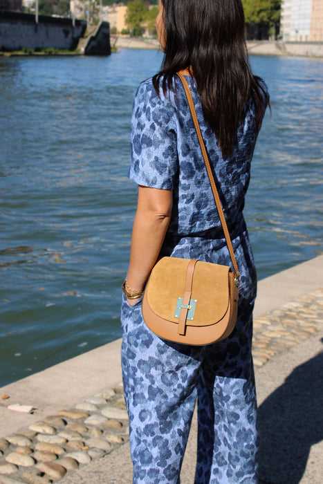 Flamed Viscose Denim Leopard - My Dress Made