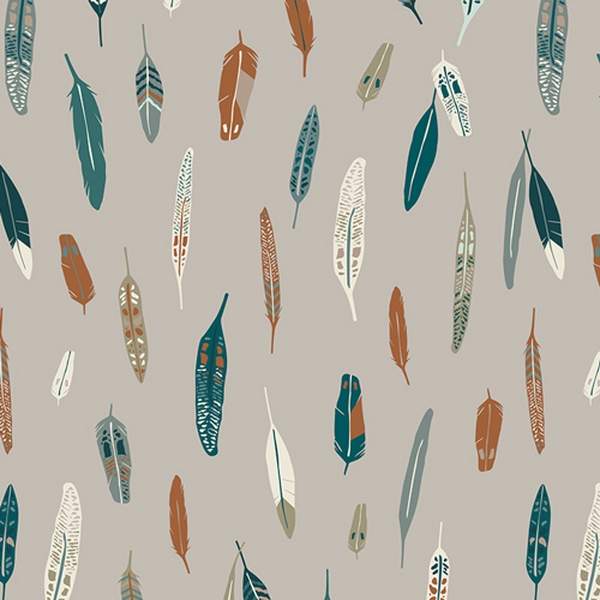 Cotton Jersey Heather & Feathers Dim - AGF