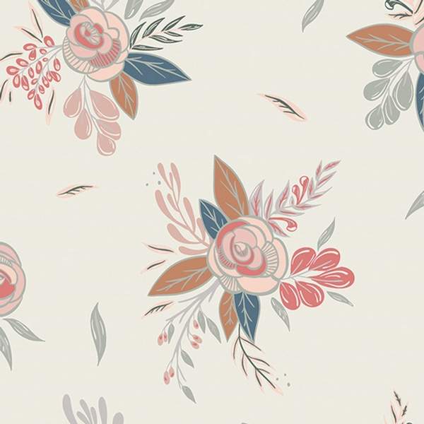 Cotton Jersey Montrose Blossoms Creme - AGF