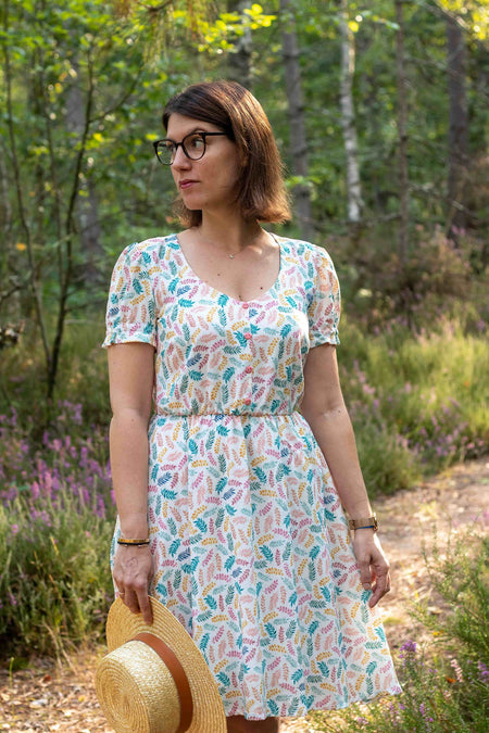 EcoVero™ Viscose Foliage Lise Tailor jurk