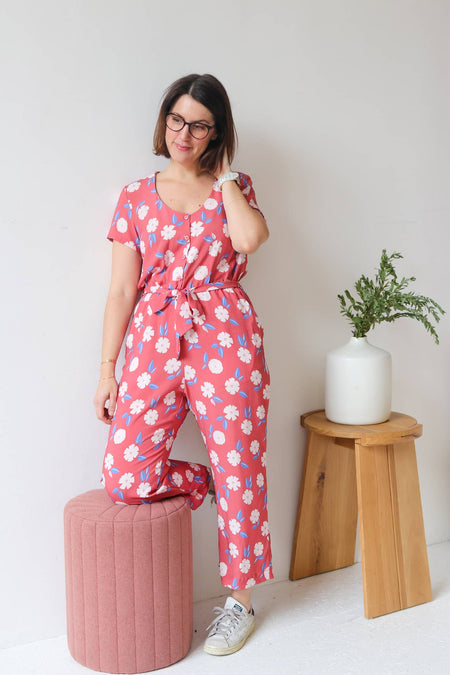 EcoVero™ Viscose Rosee Printaniere Lise Tailor Janie Jumpsuit