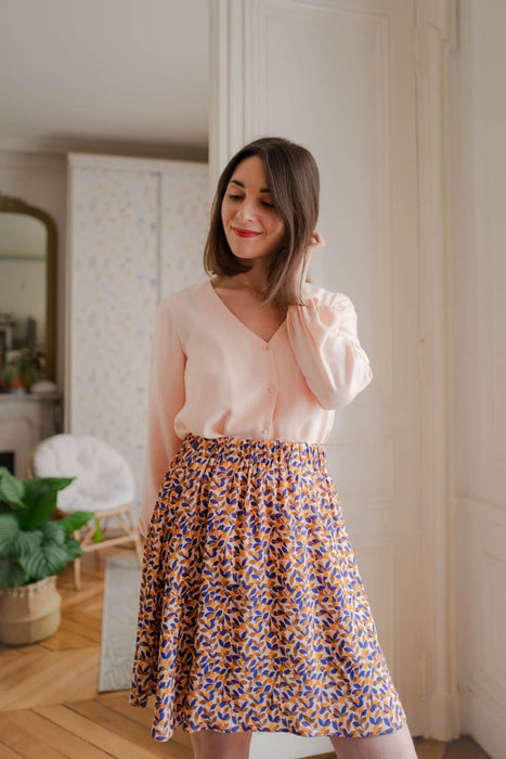 EcoVero™ Viscose Stof Mandarine Lise Tailor