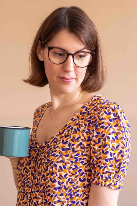 EcoVero™ Viscose Stof Mandarine Lise Tailor 