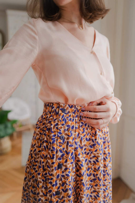 EcoVero™ Viscose Stof Mandarine Lise Tailor