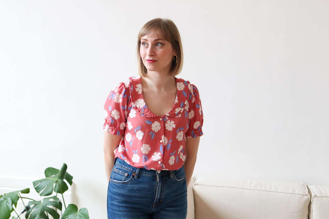 EcoVero™ Viscose Stof Rosee Printaniere Lise Tailor