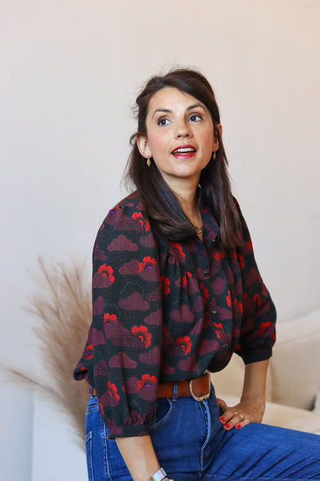 Ecovero™ Viscose stof Celestial van Lise Tailor uitgevoerd in een blouse