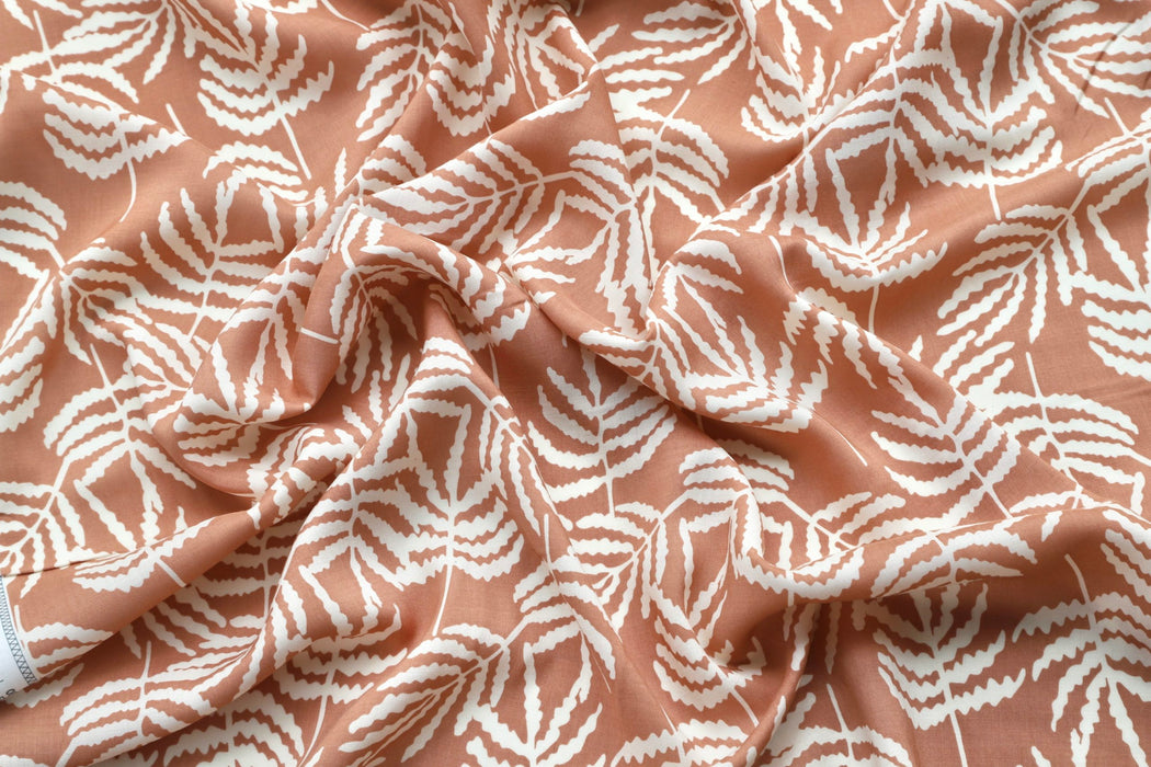 Coupon +/- 125 cm Rayon Ferngully Cinnamon - AGF