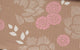 GOTS Katoen Jacquard Jersey Knit Beige/Roze Sakura Yukata - Albstoffe