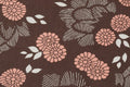 GOTS Katoen Jacquard Jersey Knit Bruin/Zalm Sakura Yukata - Albstoffe