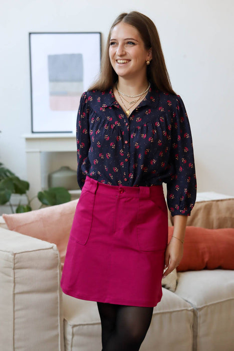 Coupon +/- 76 cm Gabardine Super Pink - Lise Tailor