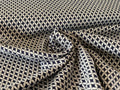 GOTS Katoen Jacquard Jersey Knit Blauw/Wit Sakura Shippou - Albstoffe