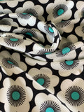 GOTS Certified Organic Cotton Jersey Sakura Nippon Flowers Mint - Albstoffe