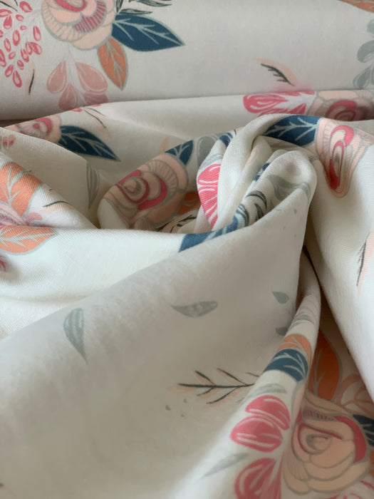 Cotton Jersey Montrose Blossoms Creme - AGF