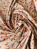 Organic Cotton Jersey Painted Stripe Old Rose - Quality Textiles
