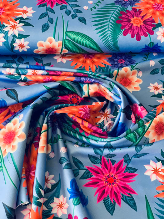 'Performance' Jersey/Lycra - Abundance Paars/Blauw - Albstoffe