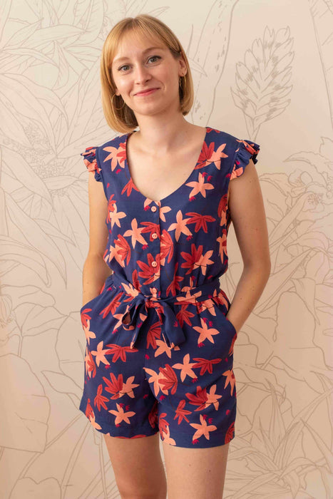 Jumpsuit Naaipatroon Janie  Lise Tailor korte versie maple stof