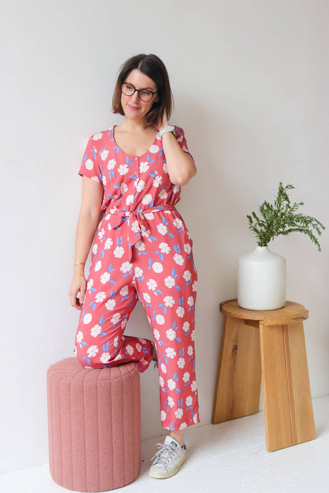 Jumpsuit Naaipatroon Janie Lise Tailor lang in design Rosée Printanière