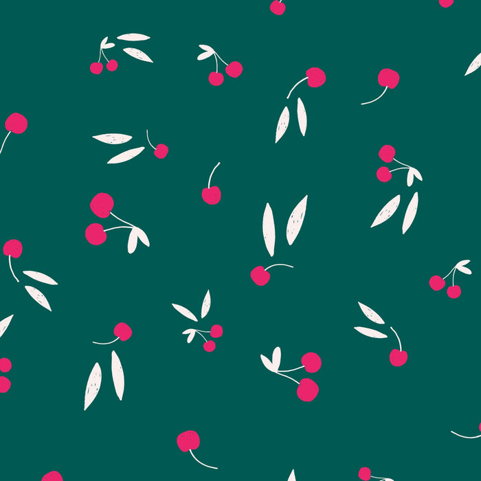 Katoen satijn stof lise tailor clafoutis print