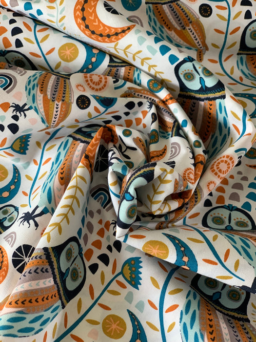 Katoen Poplin Little Forester Sova AGF