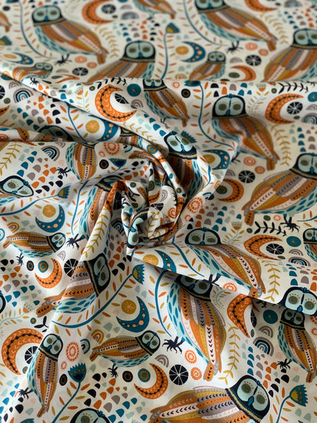 Katoen Poplin Little Forester Sova Art Gallery Fabrics