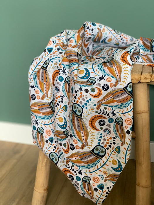 Katoen Poplin Stof Little Forester Sova Art Gallery Fabrics