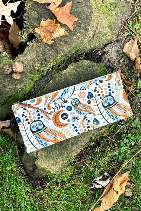 Katoen Poplin Stof Little Forester Sova AGF etui