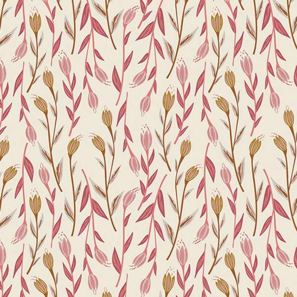 Katoen Tricot Whispers Inbloom Sweetplain - AGF