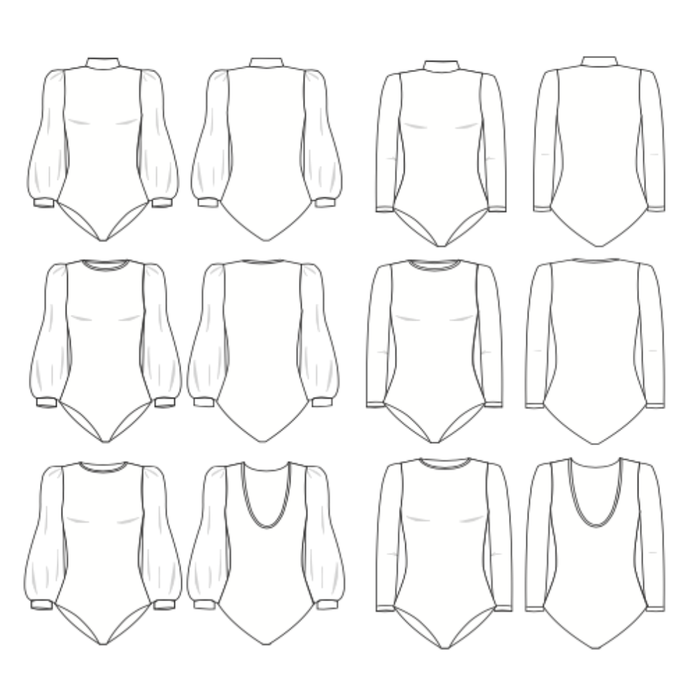 Naaipatroon Sora body Lise Tailor opties voor halsafwerking