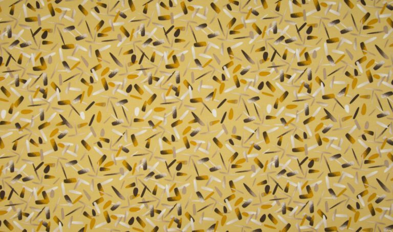 Bio Katoen Jersey Painted Stripe Ochre - Quality Textiles