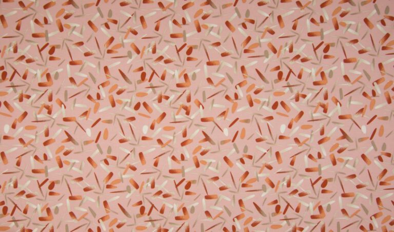Bio Katoen Jersey Painted Stripe Old Rose - Quality Textiles