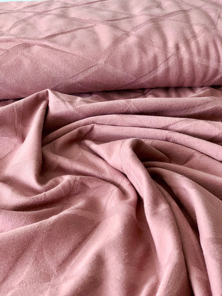 Organic Wave Jacquard Knit Stof Old Rose Mind the Maker