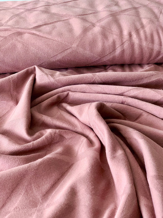 Organic Wave Jacquard Knit Stof Old Rose Mind the Maker