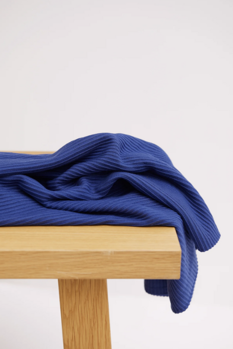 Self-Stripe Ottoman Knit Lapis - meetMILK