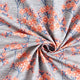 Coupon - 85 cm GOTS Katoen Jersey Sakura Hana Grijs/Zalmroze - Albstoffe