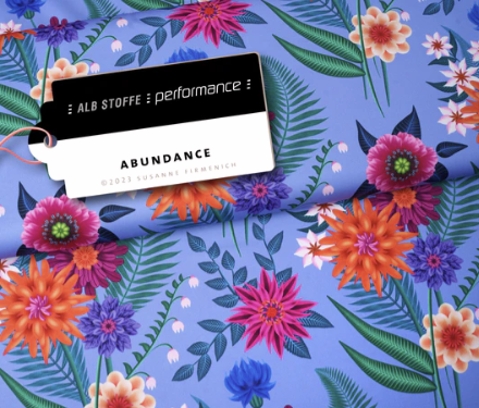 'Performance' Jersey/Lycra - Abundance Paars/Blauw - Albstoffe