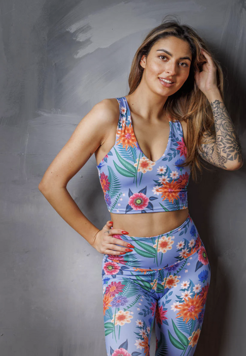 'Performance' Jersey/Lycra - Abundance Paars/Blauw - Albstoffe