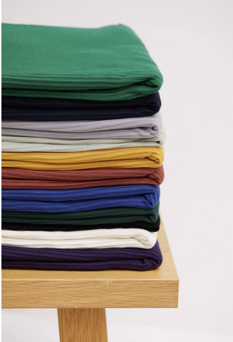 Self-Stripe Ottoman Knit Amber - meetMILK