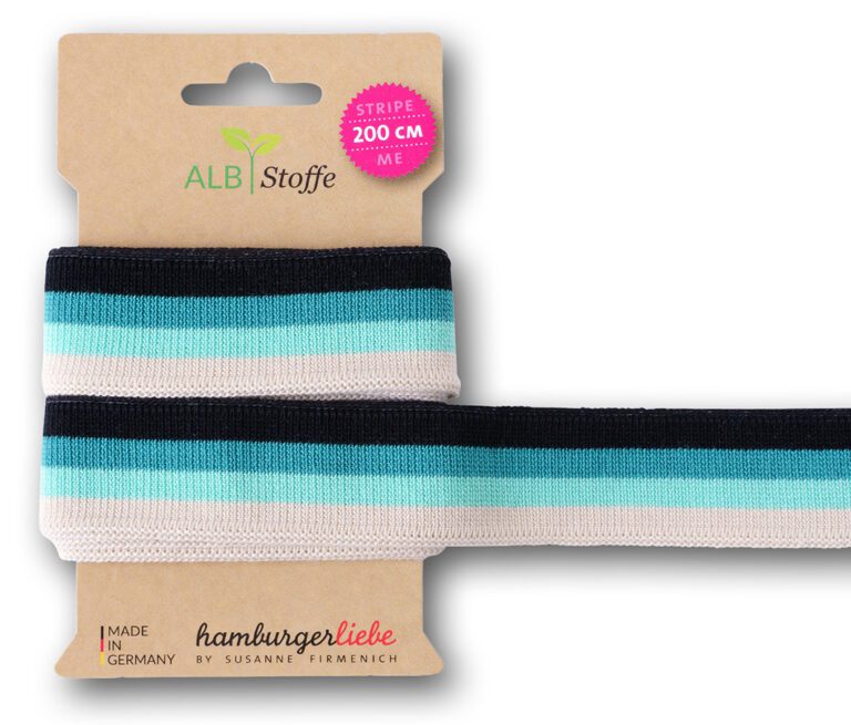 Stripe ME College Zwart/Mint/Wit - Albstoffe