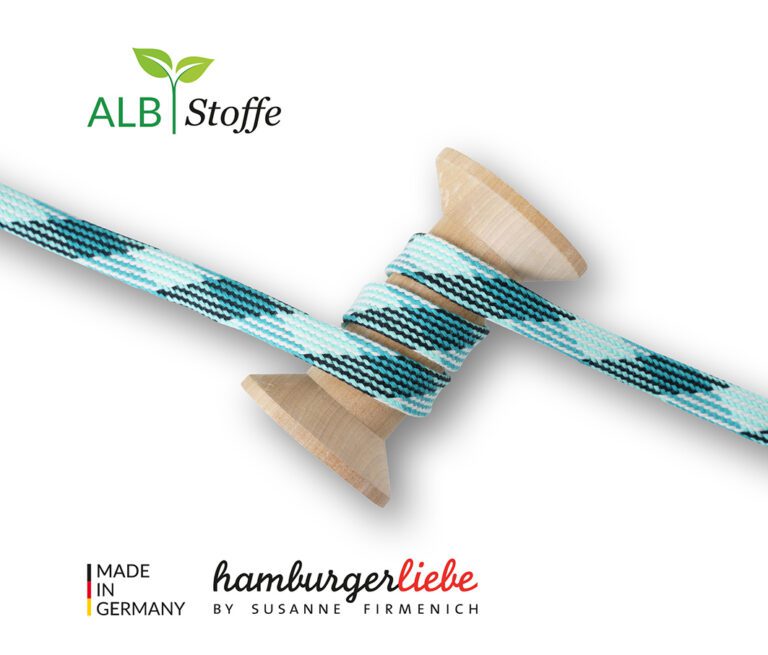 Twist ME Plaid Blauw/Mint - Albstoffe