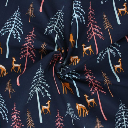 Katoen poplin stof fusion little forester van art gallery fabrics