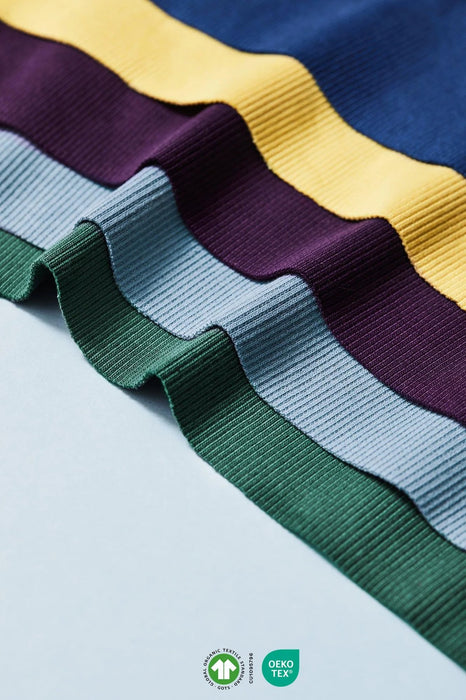 Organic 2x1 Rib Violet Blue - Mind the Maker