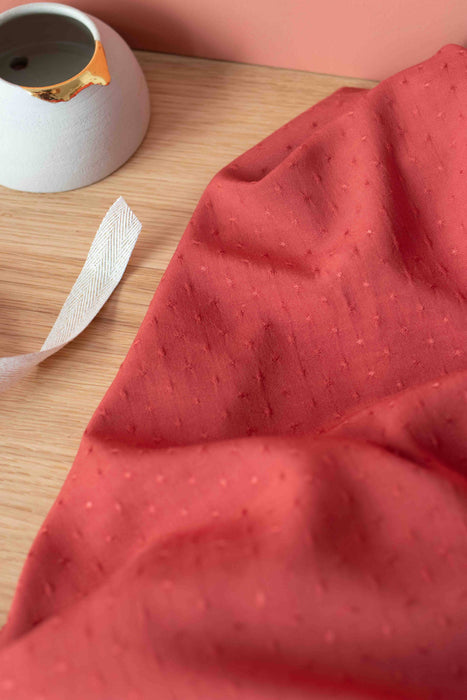 Viscose Dottie Terracotta - Lise Tailor