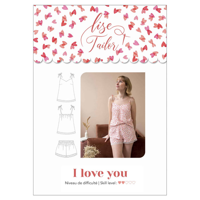 Naaipatroon I love you - Lise Tailor