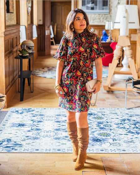 Jurk gemaakt in viscose stof van my dress made in design bohemian